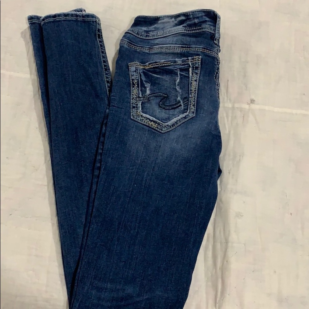 Silver destructed Jeans 28XL37